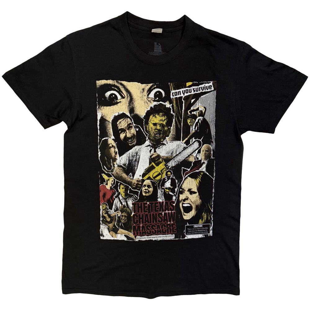 The Texas Chainsaw Massacre - Collage Front Heren Tshirt - Zwart